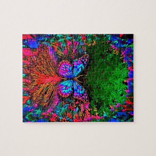 Friedlicher Baum in Regenbogenfarben Puzzle (Horizontal)