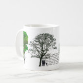 friedlicher Baum-Silhouette Kaffeetasse (Vorderseite Links)