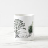 friedlicher Baum-Silhouette Kaffeetasse (Mittel)
