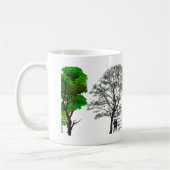 friedlicher Baum-Silhouette Kaffeetasse (Links)