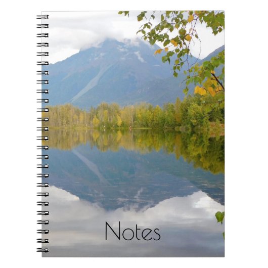 Friedlicher Bergsee Notizbuch Notizblock (Vorderseite)