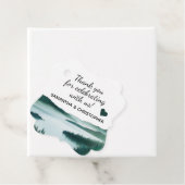 Friedlicher Bergsee Rustikale Hochzeit Danke Geschenkanhänger (Beispiel)