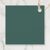 Friedlicher, blasser, grüner Aquarell-Baum Geschenkanhänger (Rückseite)