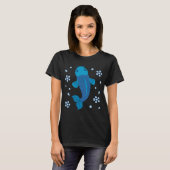 Friedlicher blauer Koi-Fisch T-Shirt (Vorne ganz)