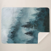 Friedlicher blauer Waldkomfort Sherpadecke (Vorderseite (Horizontal))