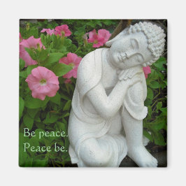 Friedlicher Buddha-Garten-Magnet – Sei Frieden Zen Magnet