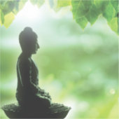 Friedlicher Buddha in der Natur Aufkleber (Vorderseite)