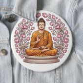 Friedlicher Buddha Künstlerischer Pin-back-Button Button (Beispiel)