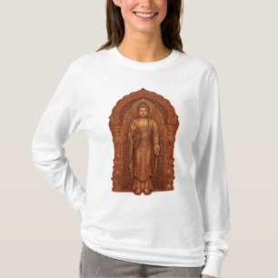 Friedlicher Buddha Langarm T-Shirt Minimalistisc