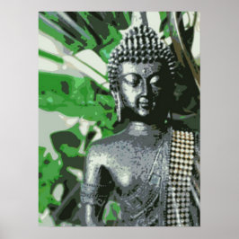 Friedlicher Buddha-Meditationsposter – Zen-Wandkun Poster