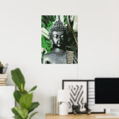 Friedlicher Buddha-Meditationsposter – Zentrierter Poster (Heimbüro)