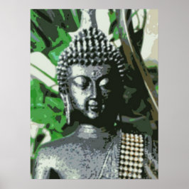 Friedlicher Buddha-Meditationsposter – Zentrierter Poster