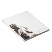 Friedlicher Buddha mit Weisheitswörtern Notizblock (angewinkelt)