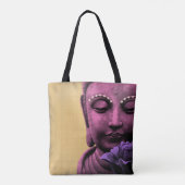 Friedlicher Buddha-Tragetasche Tasche (Rückseite)