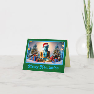 Friedlicher Buddha Weihnachtsurlaub Karte