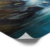 Friedlicher Charme des üppigen alten Waldes Poster (Ecke)