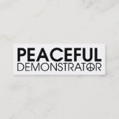 Friedlicher Demonstrant Mini Visitenkarte (Rückseite)