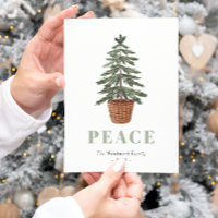 Friedlicher einfacher Weihnachts-Tannenbaum