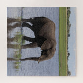 friedlicher Elefant Puzzle (Horizontal)