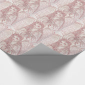 Friedlicher Engel im Rot Geschenkpapier (Ecke)