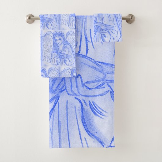 Friedlicher Engel in Light Blue Badhandtuch Set (Insitu)