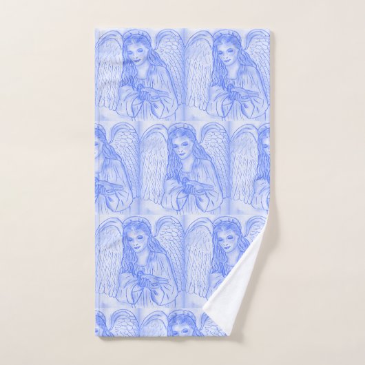 Friedlicher Engel in Light Blue Badhandtuch Set (Handtuch)