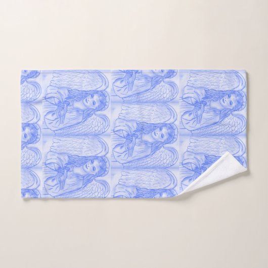 Friedlicher Engel in Light Blue Badhandtuch Set (Handtuch)