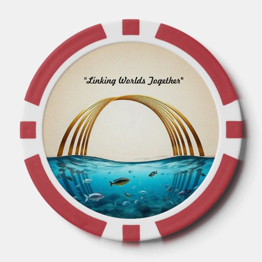 "Friedlicher Fluss" Pokerchips (Vorderseite)