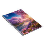 Friedlicher Fluss- und Blume Notizblock (Rechte Seite)