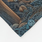 Friedlicher Flussmoment mit Wolf Fleecedecke (Ecke)