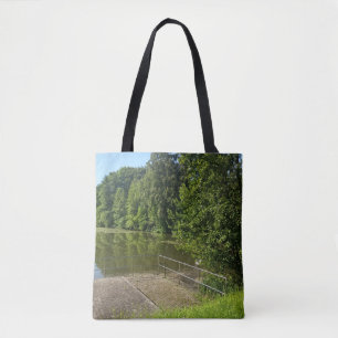 Friedlicher Flussuferweg Natur-Tragetasche  De Tasche