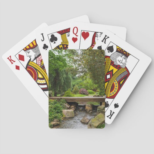 Friedlicher Frühlingsbach Spielkarten (Rückseite)