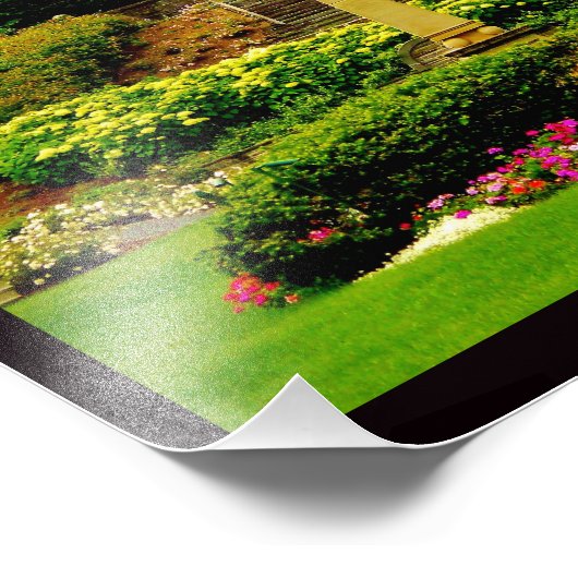 Friedlicher Garten Fotodruck (Ecke)