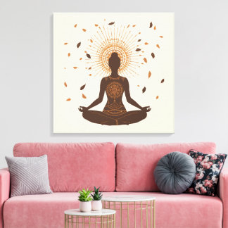 Friedlicher Geist – Meditation Kunst der weibliche Leinwanddruck