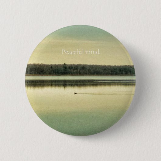Friedlicher Geist – Original-See-Fotografie-Button Button (Vorderseite)