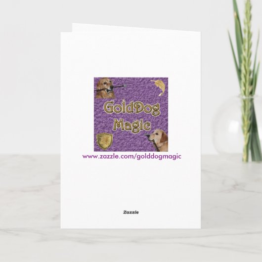 Friedlicher Goldener Urlaub Feiertagskarte (Rückseite)