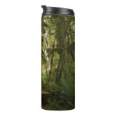 Friedlicher grüner Waldweg in Washington Thermosbecher (Nach rechts gedreht)