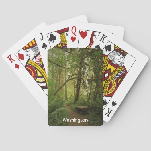 Friedlicher Grünwaldweg Washington Spielkarten (Rückseite)