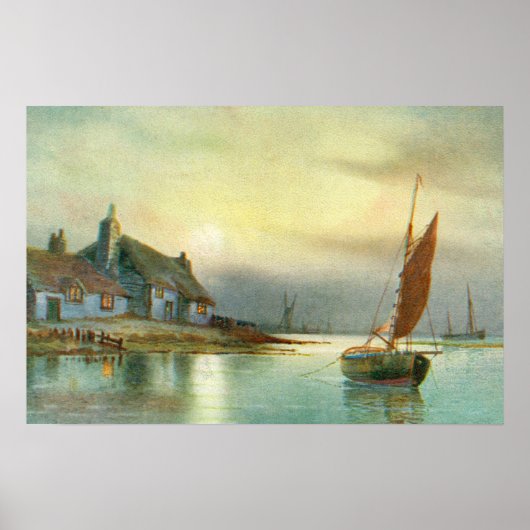 Friedlicher Hafen Poster (Vorne)