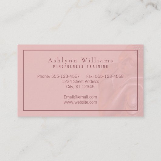 Friedlicher Heilungshaushalt Visitenkarte (Rückseite)