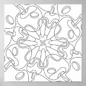 Friedlicher Herbst: Abstrakte Äpfelfärbung Poster (Vorne)