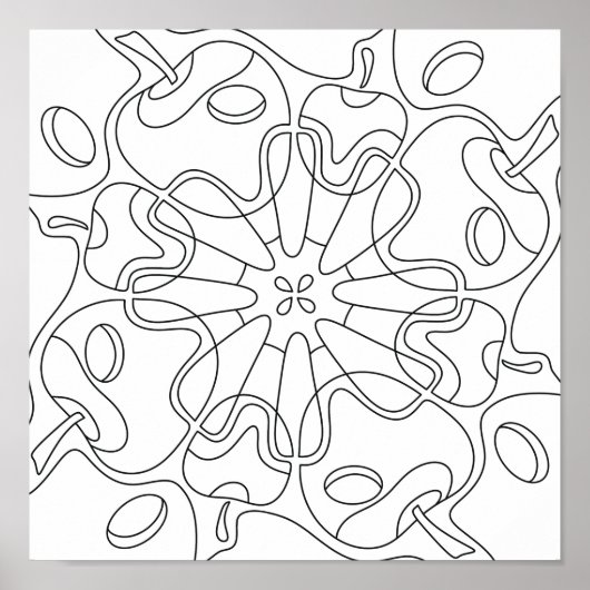 Friedlicher Herbst: Abstrakte Äpfelfärbung Poster (Vorne)