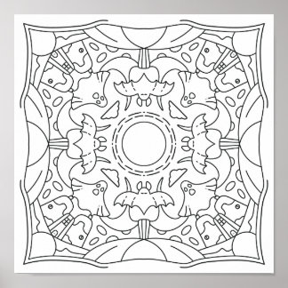 Friedlicher Herbst: Halloween Spooky Night Colorin Poster