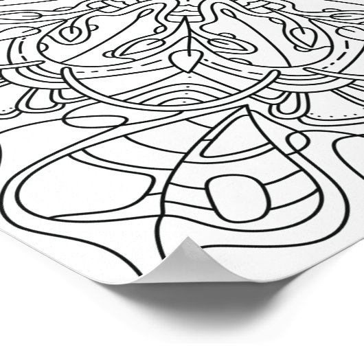 Friedlicher Herbst: Herbst-Blätterplakat Poster (Ecke)