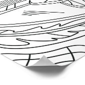 Friedlicher Herbst: Moth in Library Coloring Poster (Ecke)