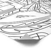 Friedlicher Herbst: Moth in Library Coloring Poster (Ecke)