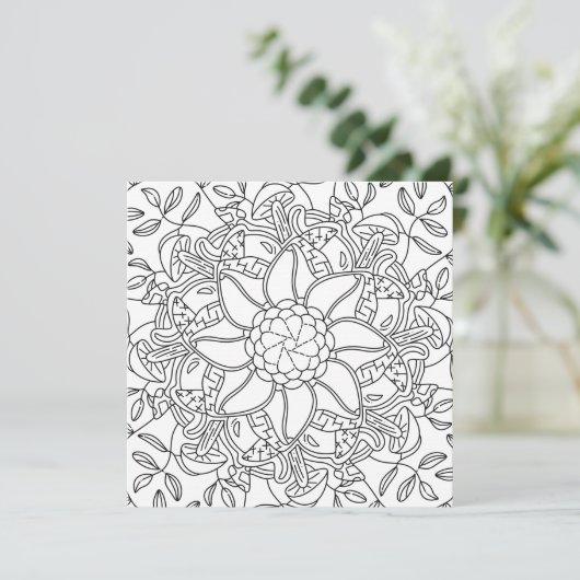 Friedlicher Herbst: Waldfarbkarte (Stehend Vorderseite)