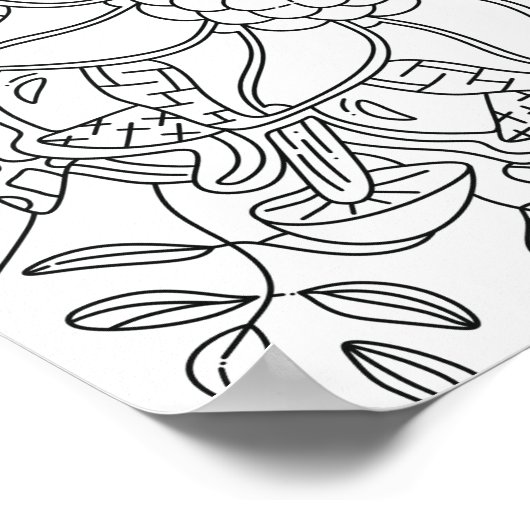 Friedlicher Herbst: Waldfärbung Poster (Ecke)