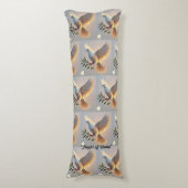 "Friedlicher Herzwunsch" Seitenschläferkissen (Vorderseite Vertikal)