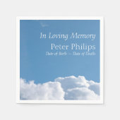 Friedlicher Himmel und Wolken Begräbnispapier Napk Serviette (Vorderseite)